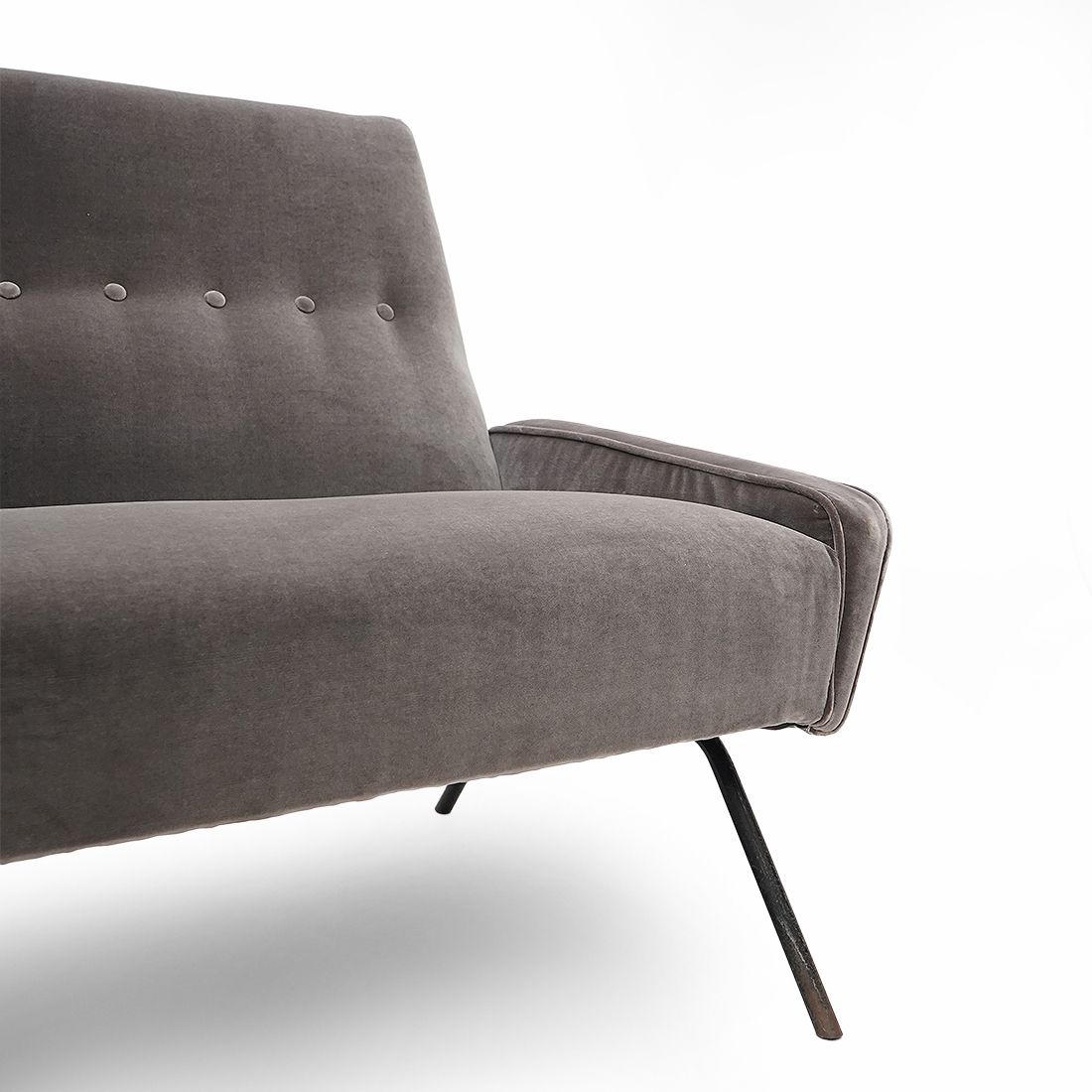 photo furniture 2 Seater Velvet Sofa By Felice Rossi, 1950s