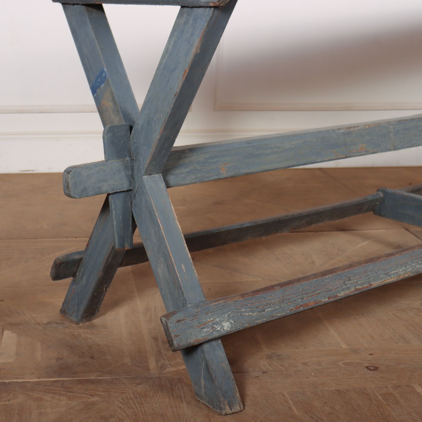 Wonderful English 19th C Original Painted Tavern Table With A Great Worn Finish. 1840 photo furniture