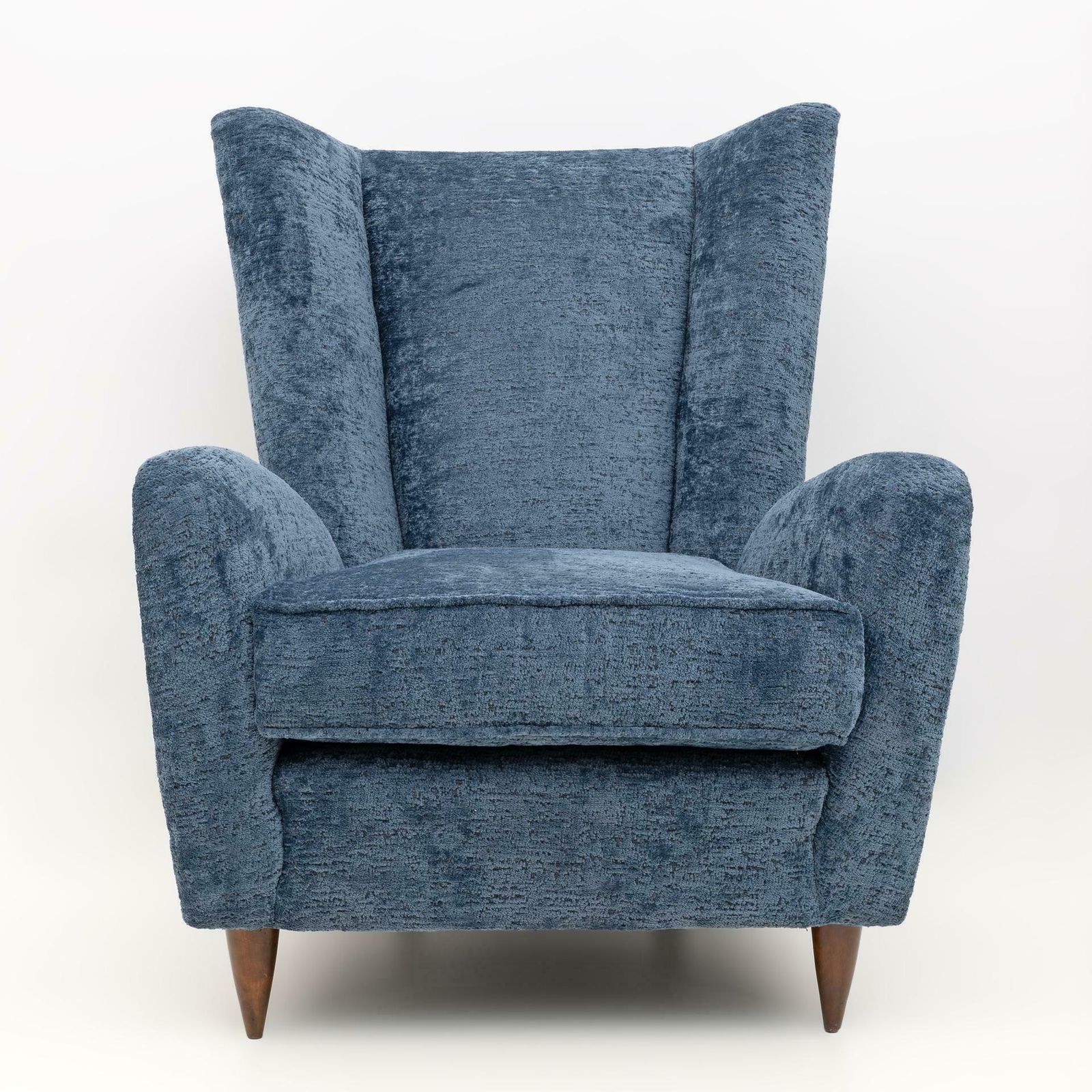 Paolo Buffa Mid Century Modern Italian Walnut And Coating Boucle Armchair, 1950s photo buy