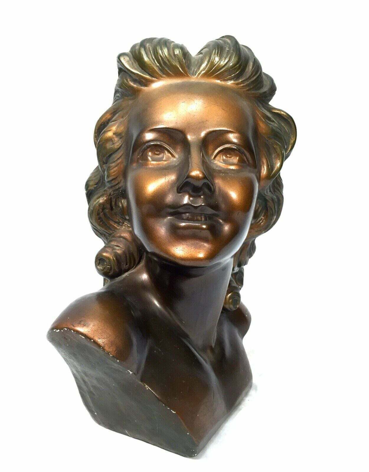 Antique Advertising   1930s French Countertop Art Deco Plaster Bust Mannequin photo furniture