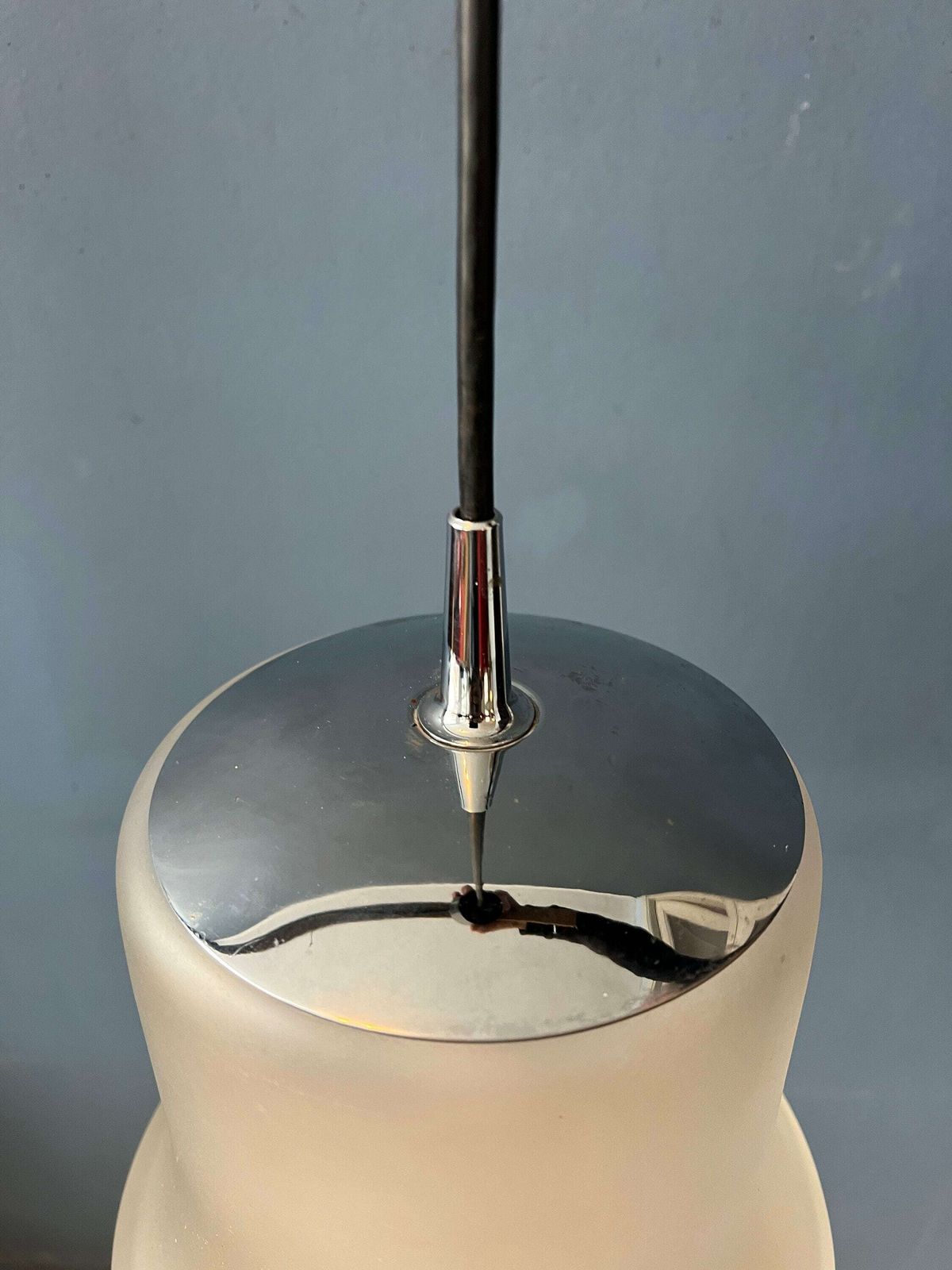 photo furniture Mid Century Peill & Putzler Frosted Glass Pendant Lamp