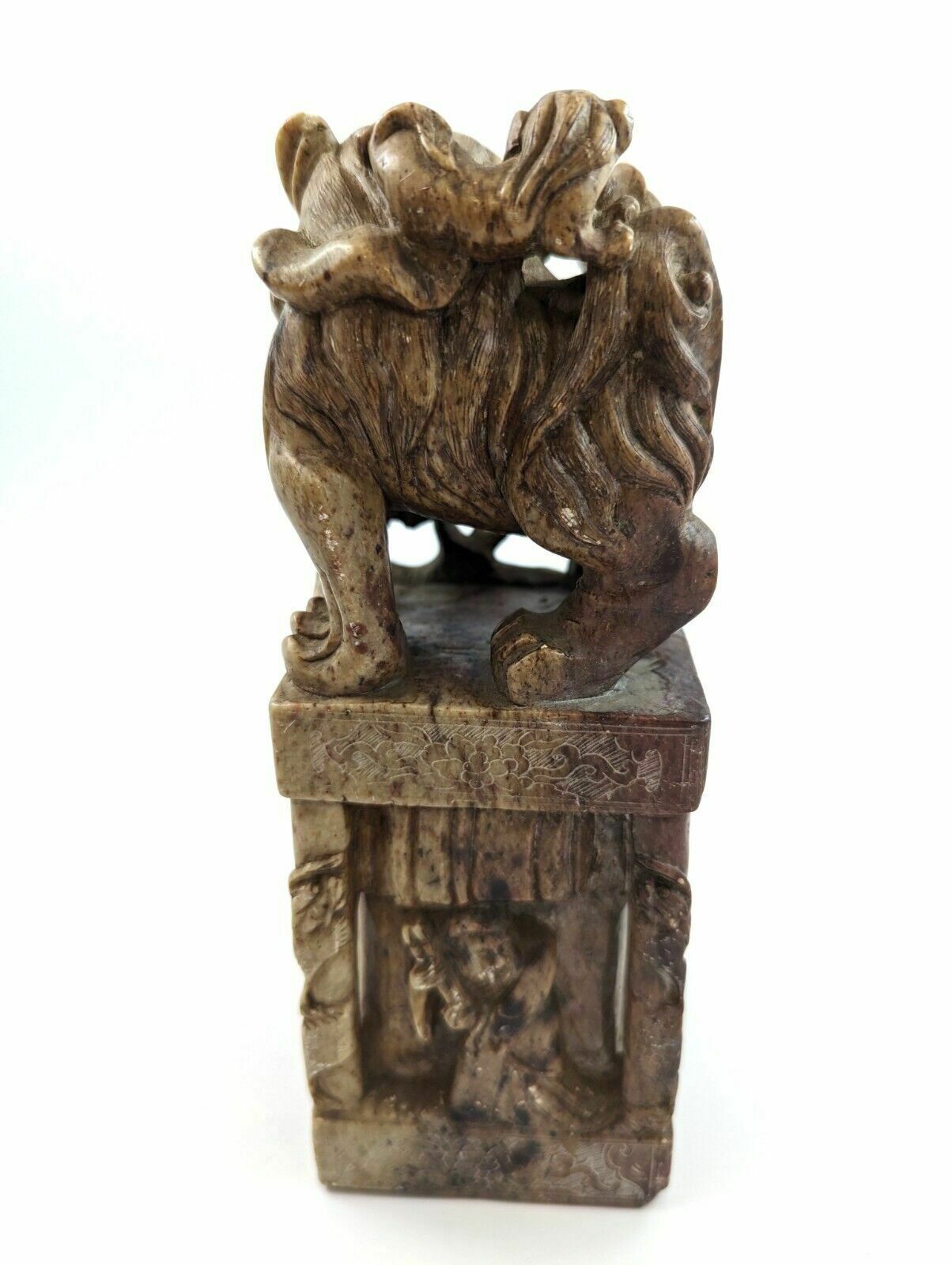 Antique Pair Of Chinese Carved Stone Seals "Foo Dog" 19th Century photo Home Decor