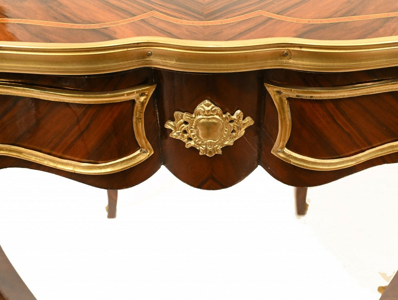 Single French Empire Side Table Inlay Stand Kingwood Furniture photo vintage