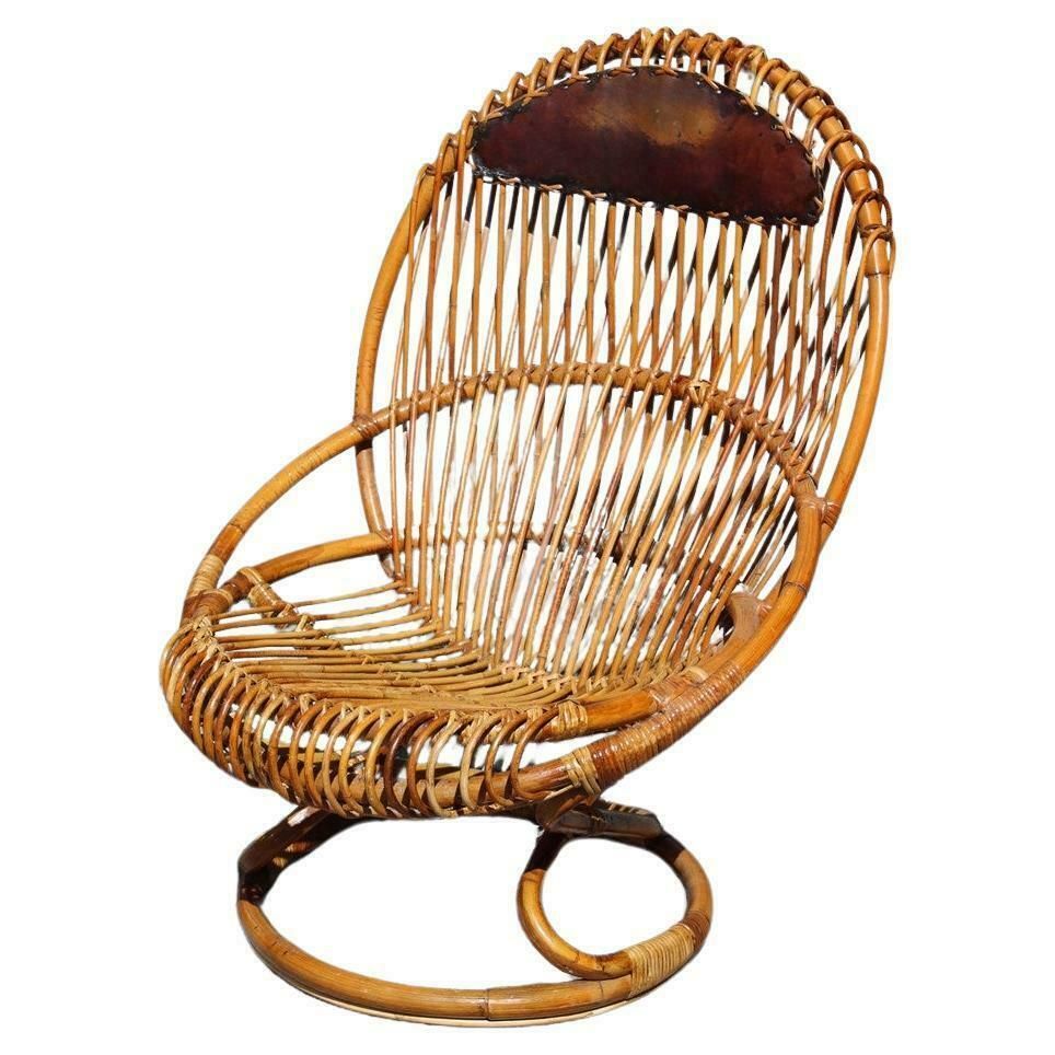 Bonacina Chair Tito Agnoli 1950 Bamboo Italian Design Mid Century 1950