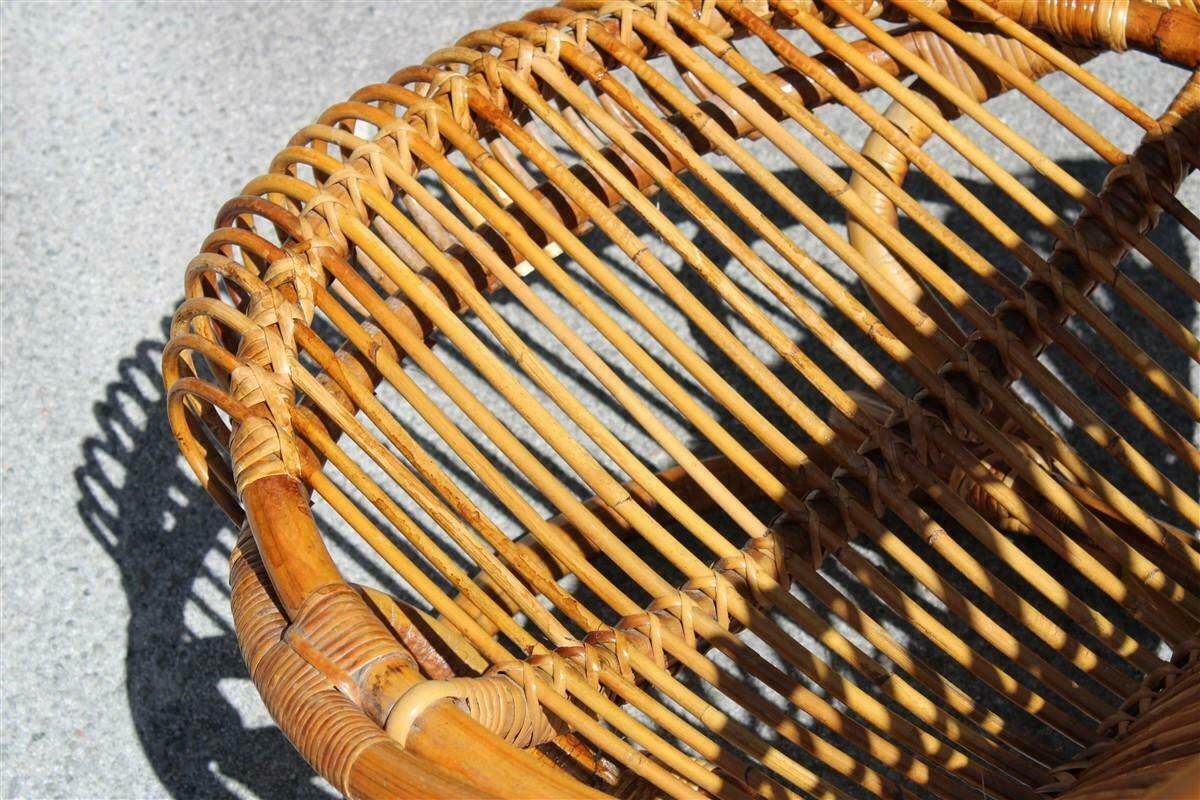 Furniture Bonacina Chair Tito Agnoli 1950 Bamboo Italian Design Mid Century 1950 photo
