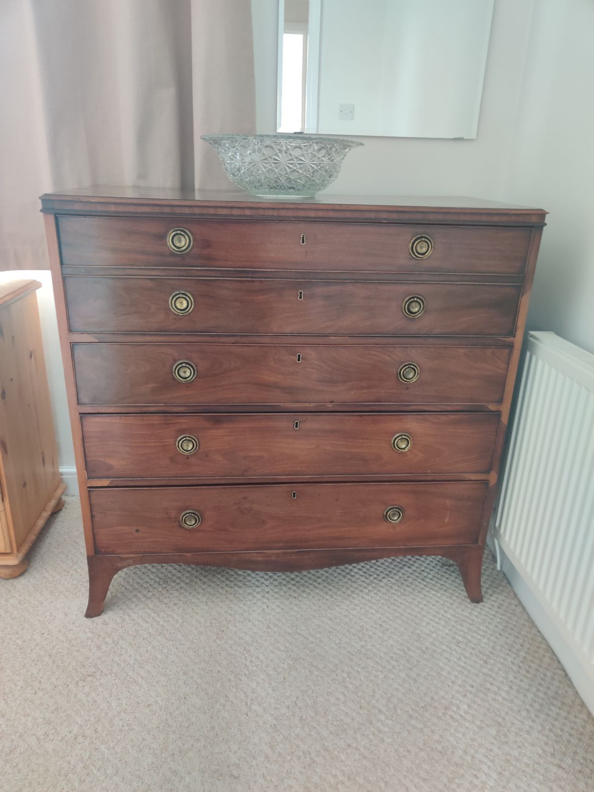 Antique Mahogany Drawer Front Secretaire