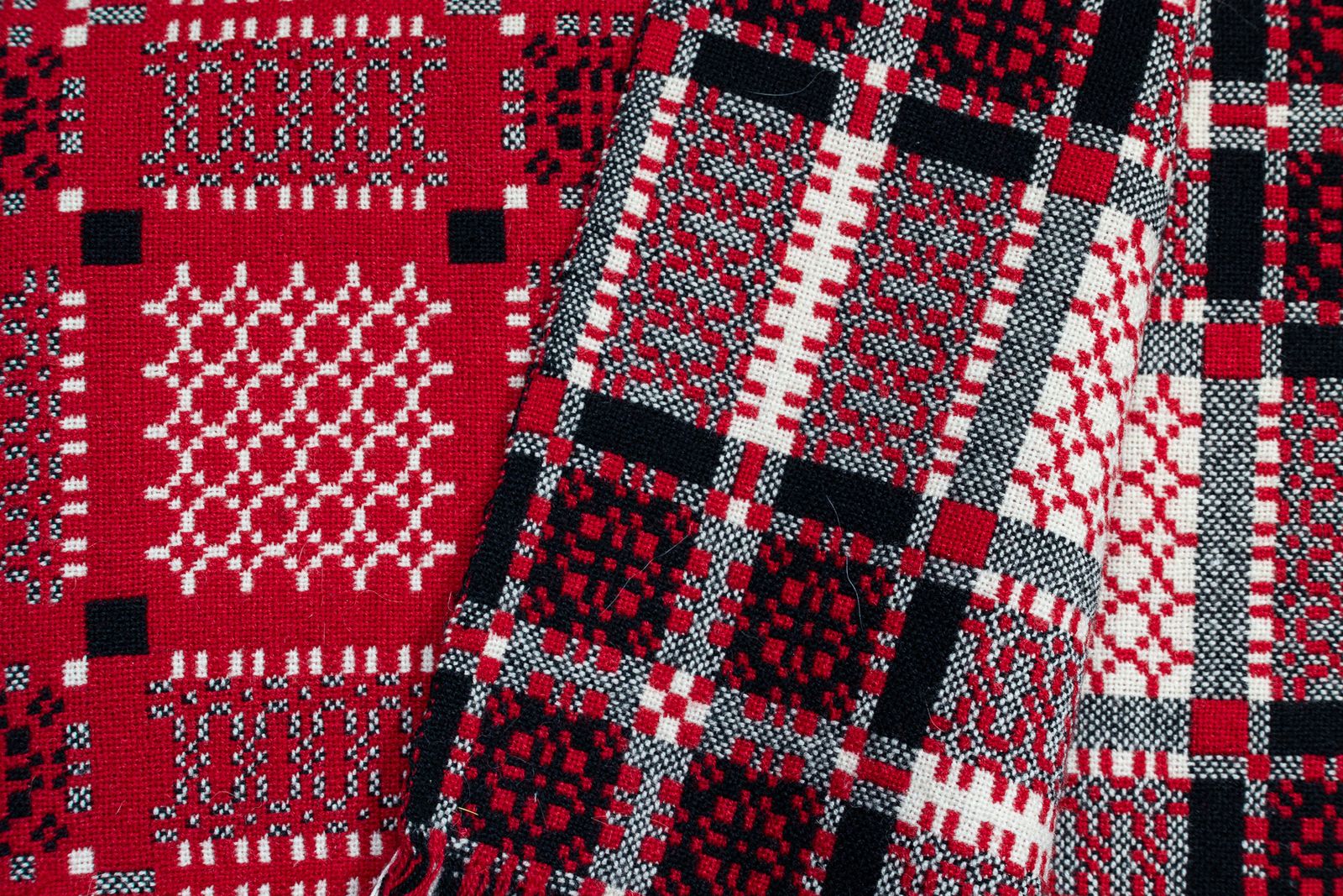 Vintage Welsh Blanket In A Knot Garden Pattern photo Textiles