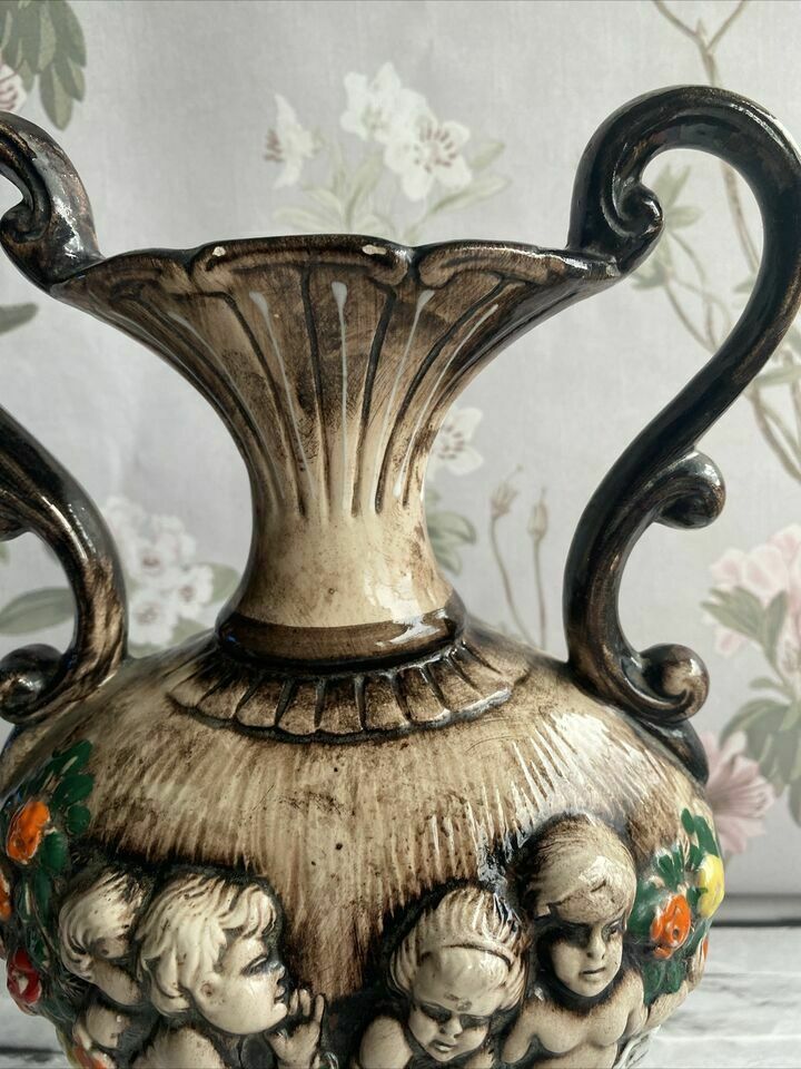 Ceramics Titano 50’s Rep. San Marino Home Decor Old Ceramic Vase photo for sale