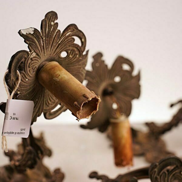 Pair Of Vintage Metal Appliques, Cherubs photo furniture