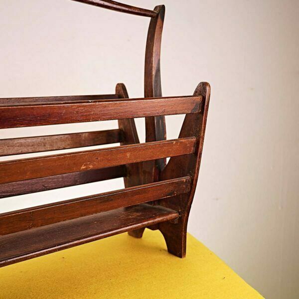 1950s Wooden Magazine Rack, Vintage photo for sale
