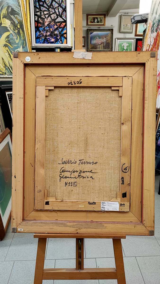 Work By Saverio Terruso, Oil On Canvas From 1980, Composition photo buy