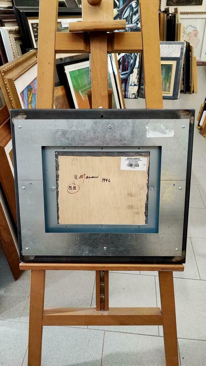 photo for sale Work By Umberto Mariani, Painting On Metal Plate, 1994