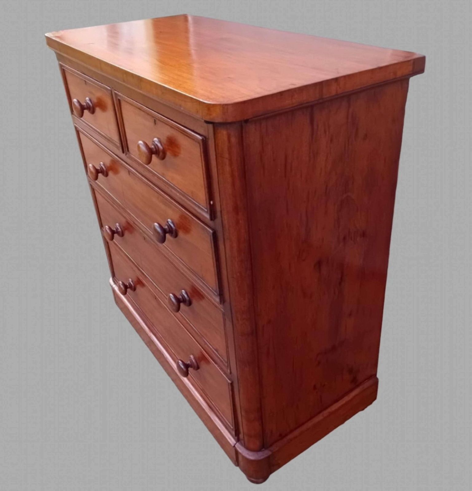 A Victorian Walnut Veneered Chest Of Drawers photo furniture