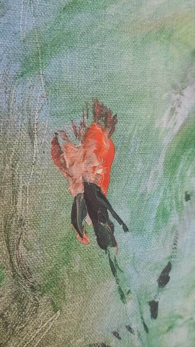 Work By Ernesto Treccani, Oil On Canvas, Rose Of Love photo buy