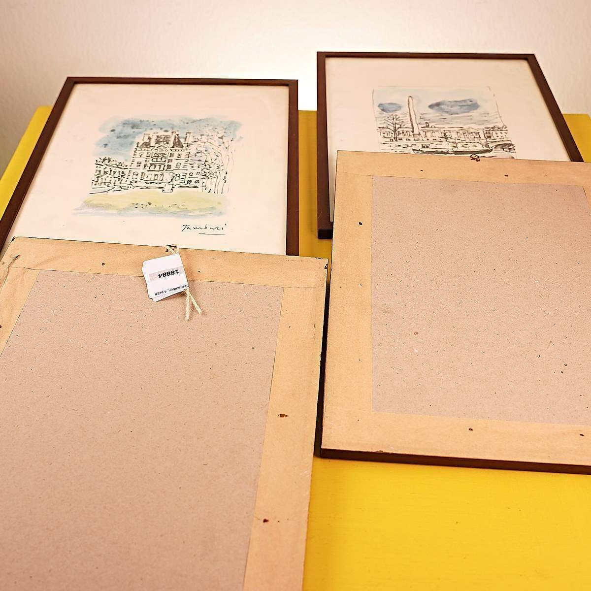 Engraving Paintings By Orfeo Tamburi, 4 Pieces photo vinterior