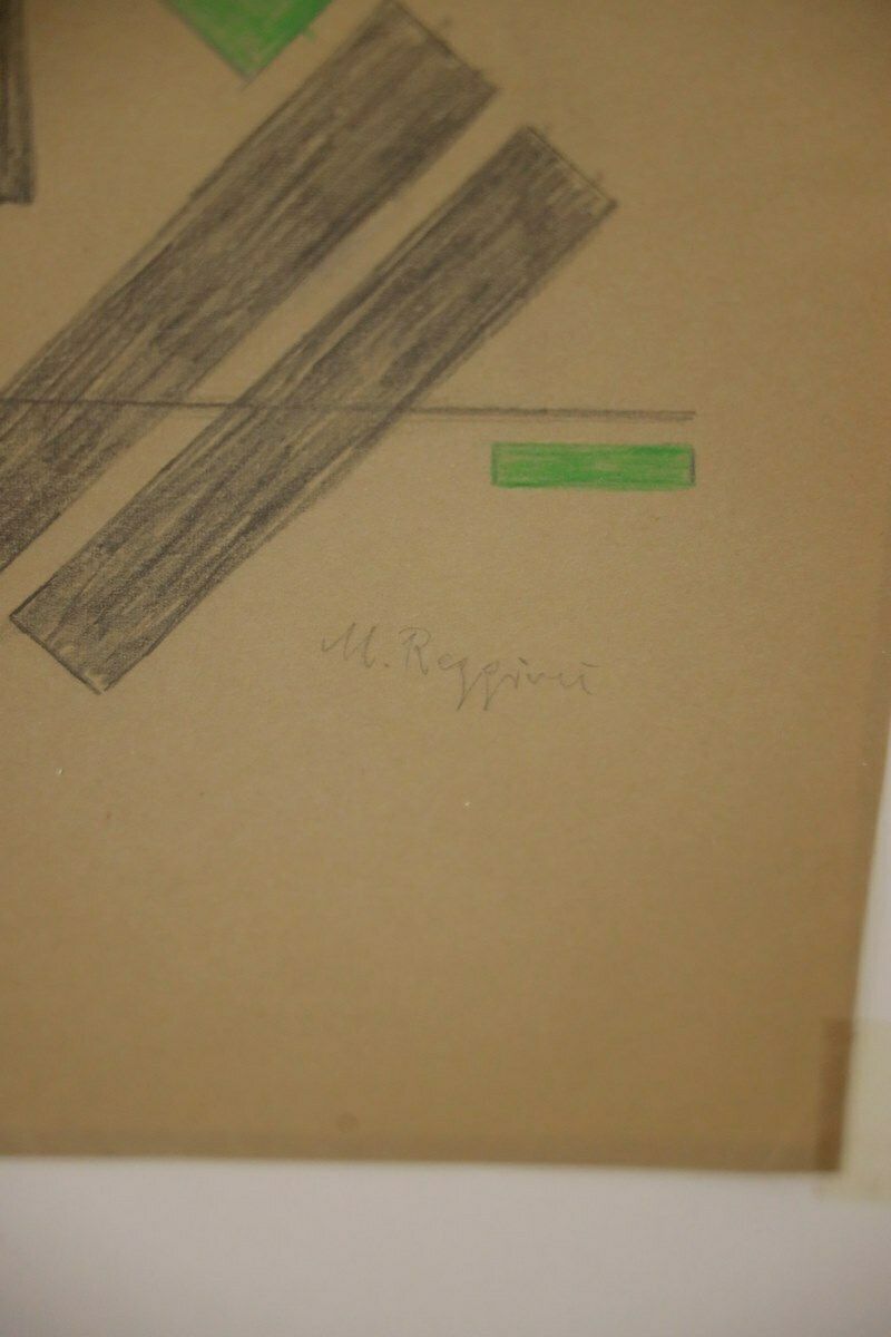 Work By Marco Reggiani, Mixed Media On Cardboard, 1970s photo 2705.0
