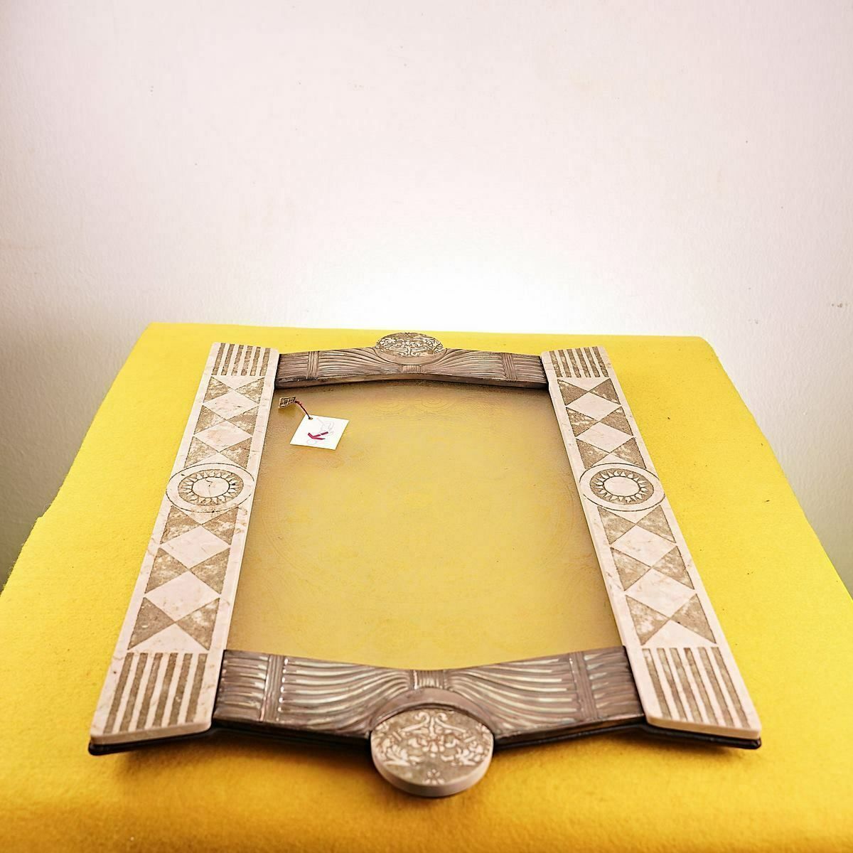 Fine Tray In Marble, 800 Silver And Engraved Glass Handmade Akros Venezia photo furniture