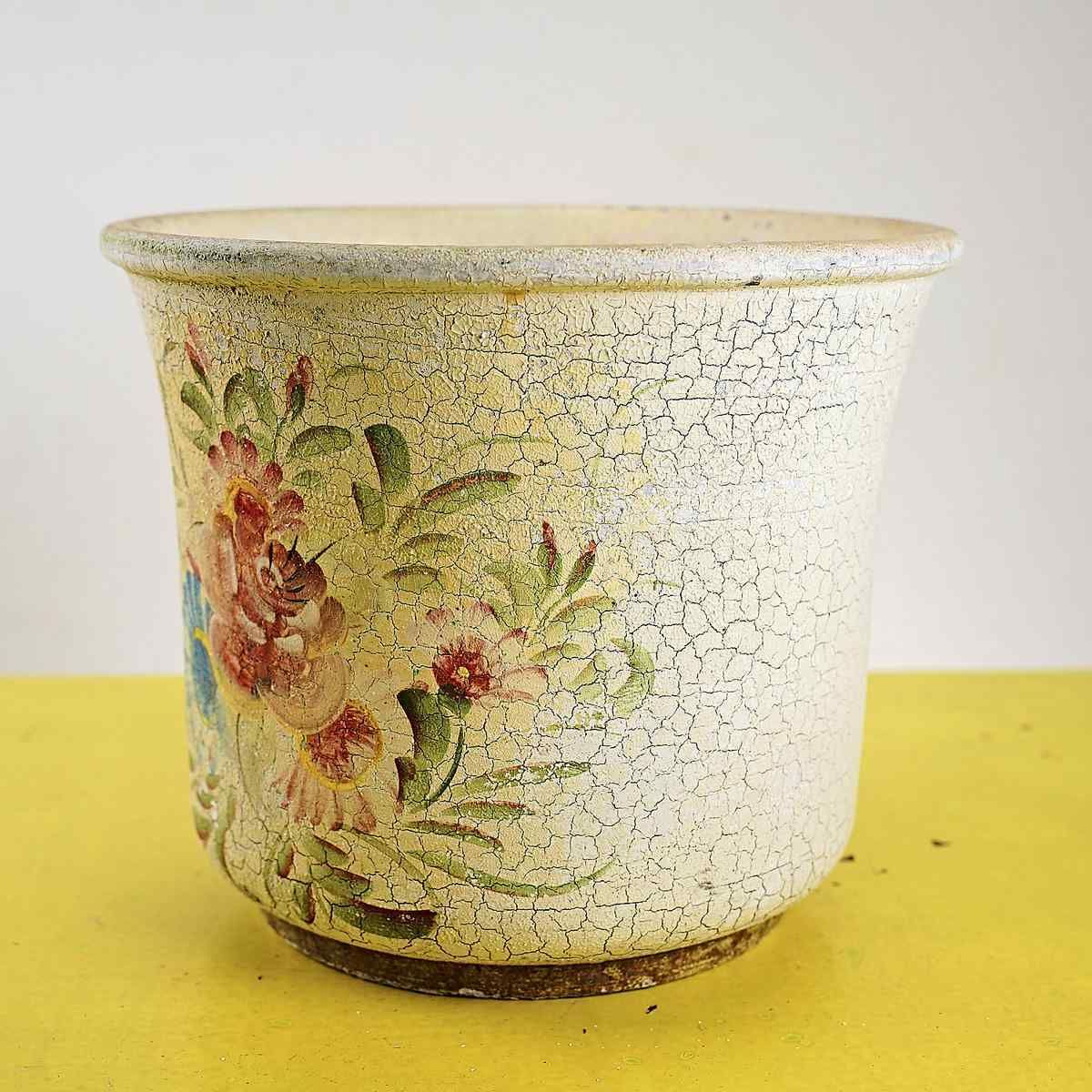 Hand Painted Vintage Bassano Terracotta Vase photo 85.0