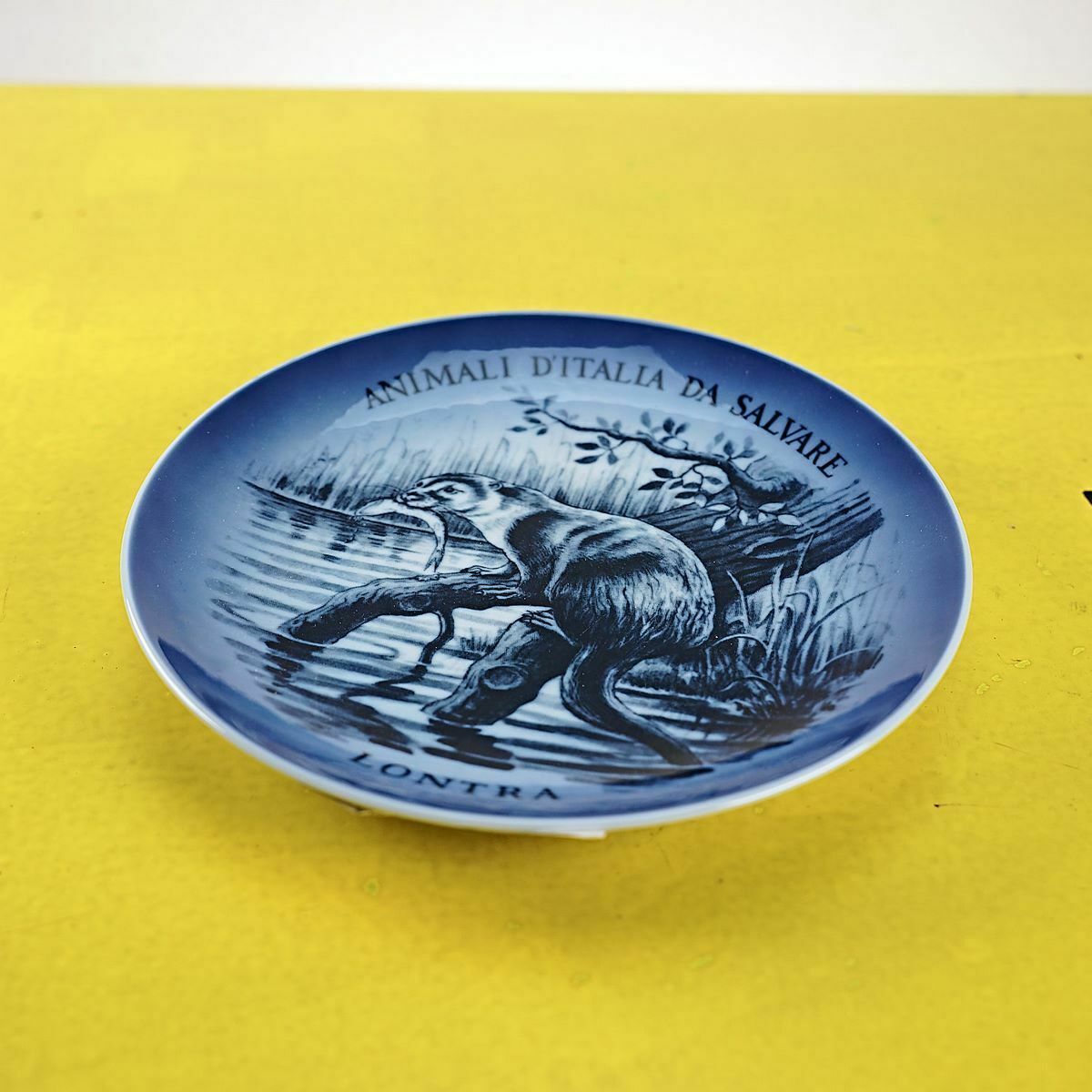 Ceramic Plate Animals Of Italy To Be Saved Vintage Royal Copenhagen, Otter