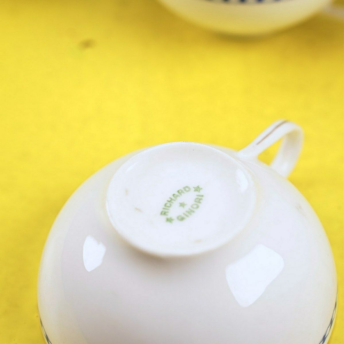 Set Of Teapot, 5 Cups And 9 Saucers In Vintage Ceramic, Richard Ginori photo buy