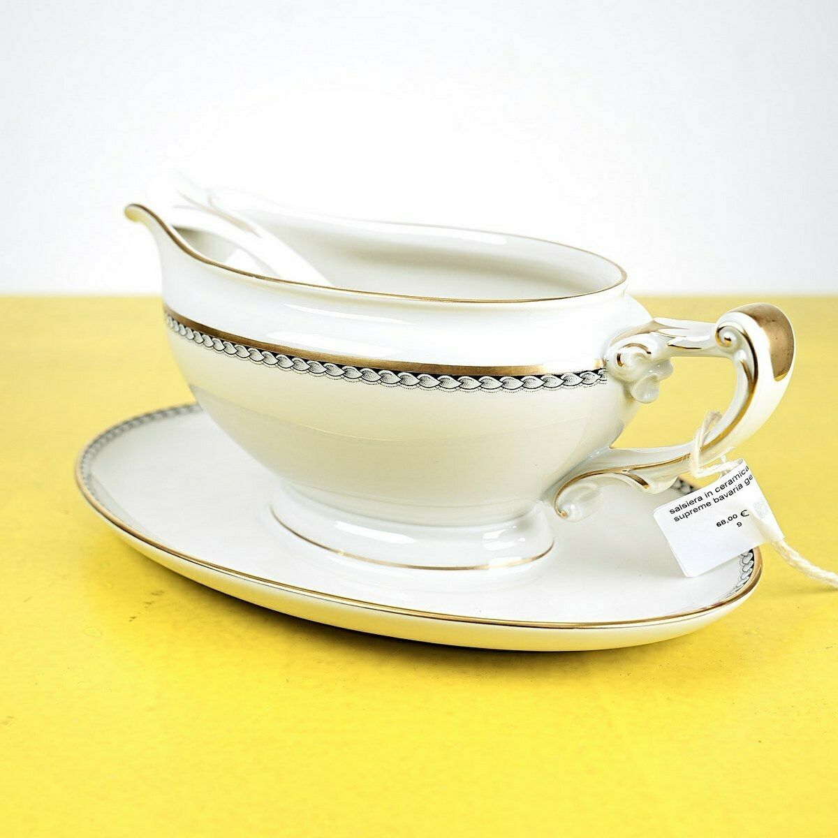 Ceramic Gravy Boat, Heinrich Ivory Body Supreme Bavaria Germany
