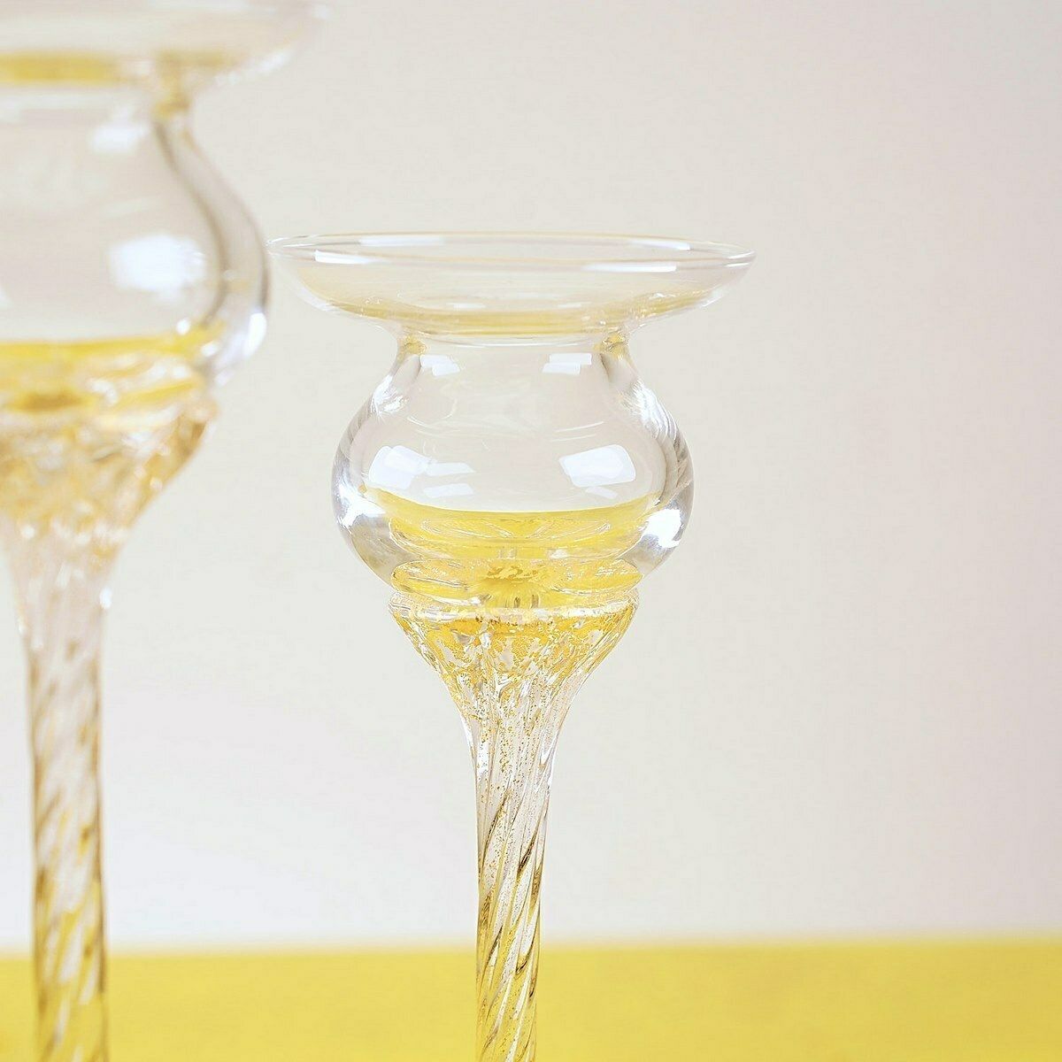 Trio Of Candle Holders With Gold Decorations photo Home Decor