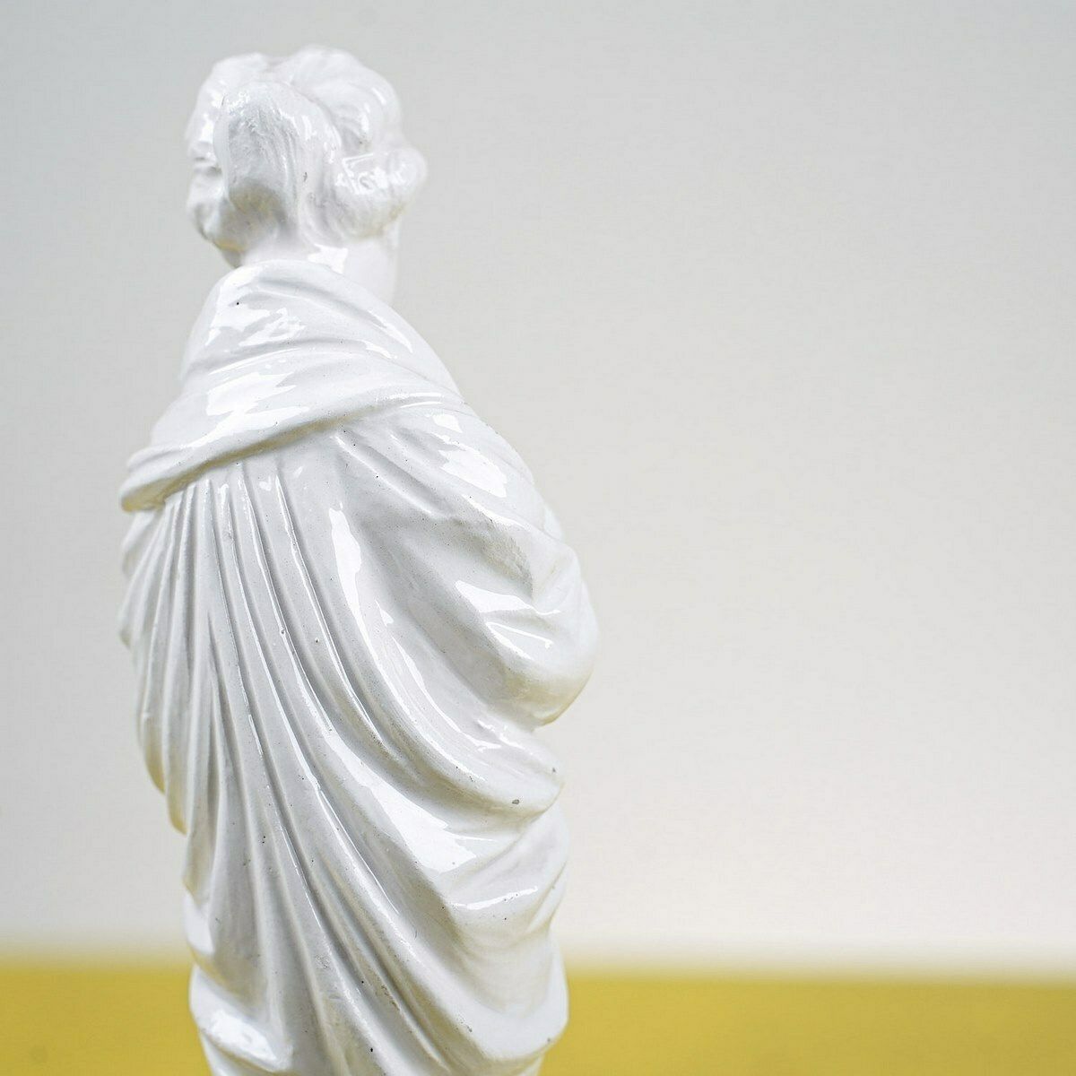 Porcelain Figurine Of Woman With Cloak, Marked Lr photo vintage