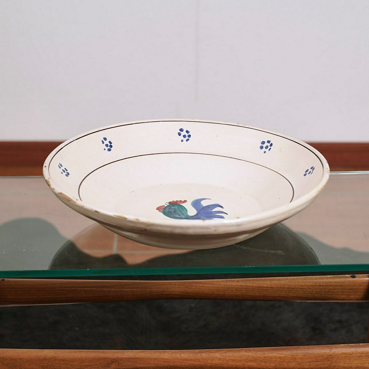 Large Centerpiece Plate In Glazed Terracotta