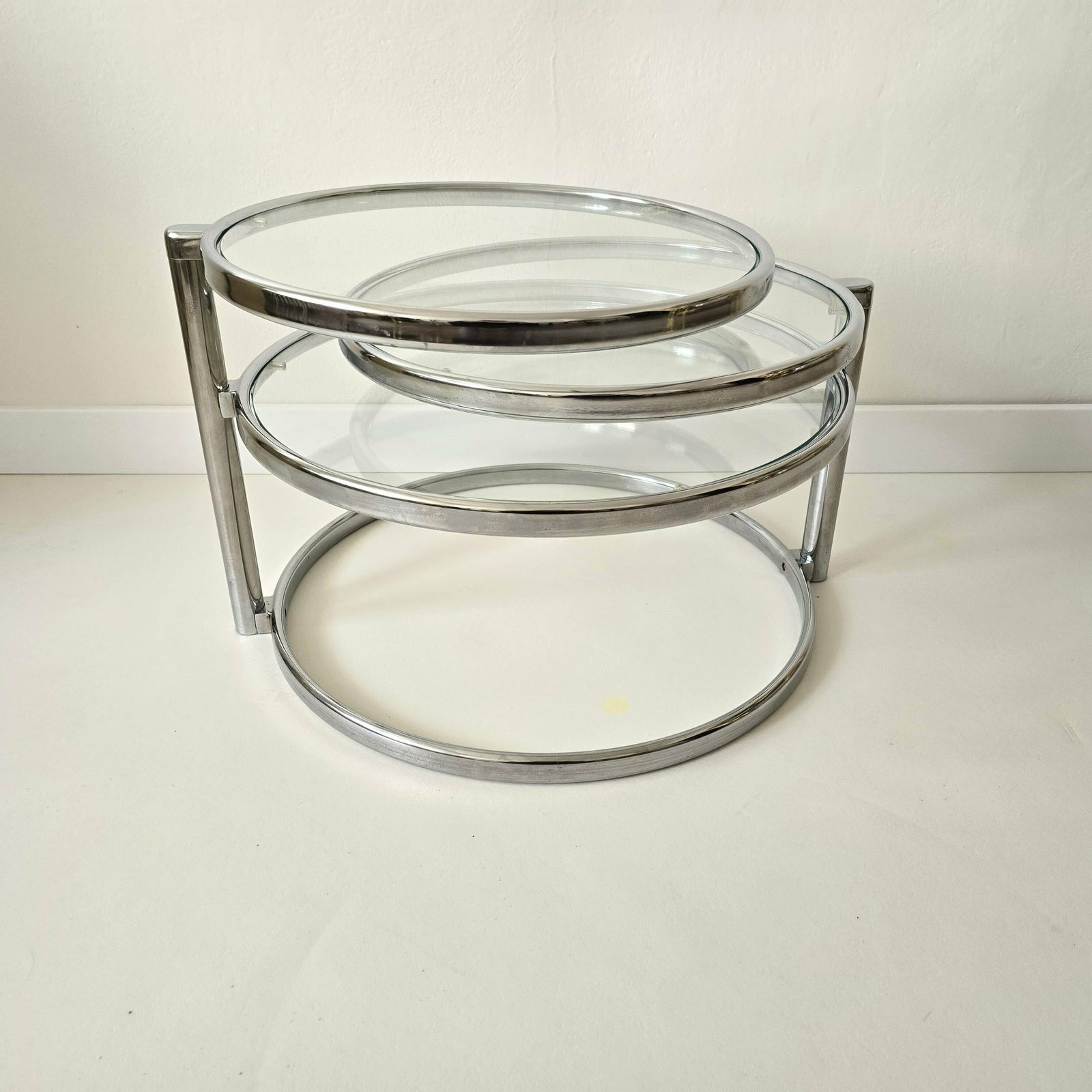 Vintage Mid Century Transformer Coffee Table With 3 Glasses photo for sale