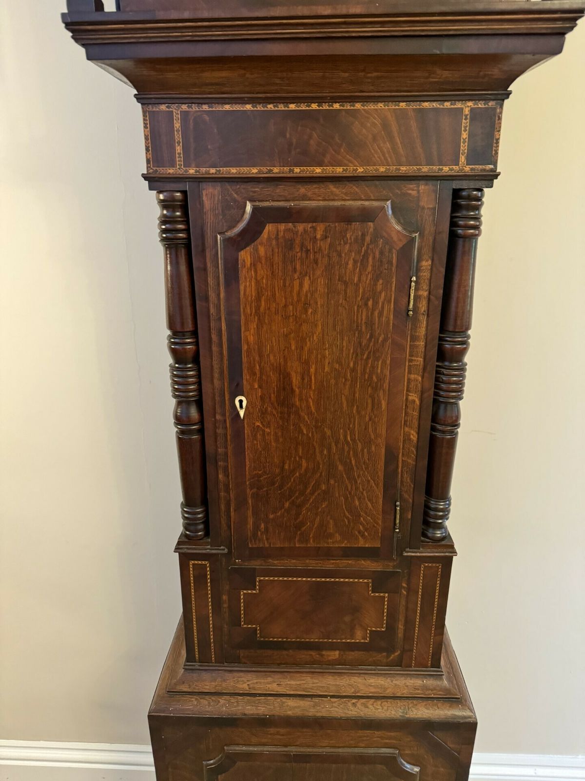 Fantastic Quality Antique George III Mahogany And Oak Longcase Clock photo buy