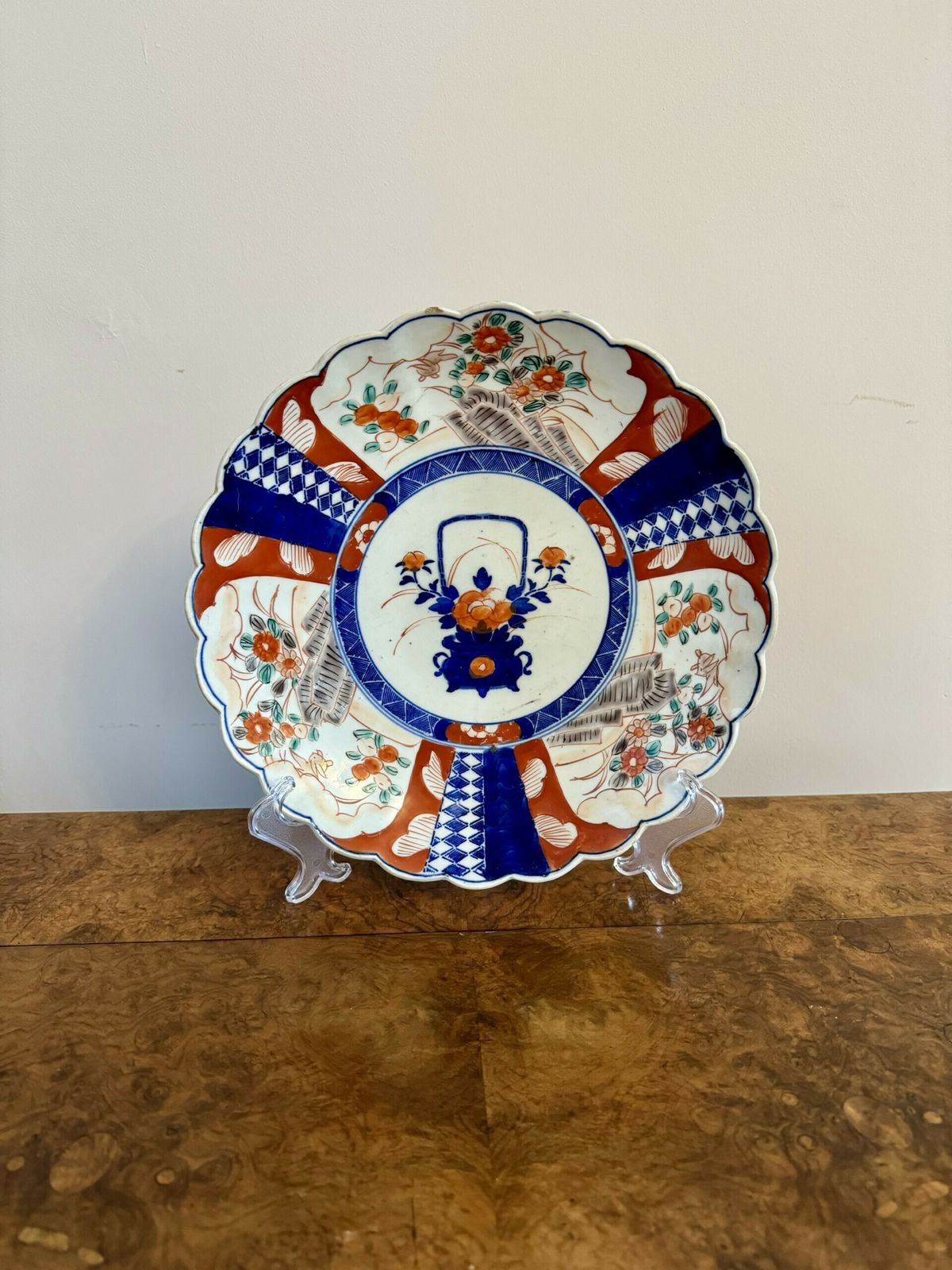 Quality Collection Of Three Large Antique Japanese Imari Plates photo buy