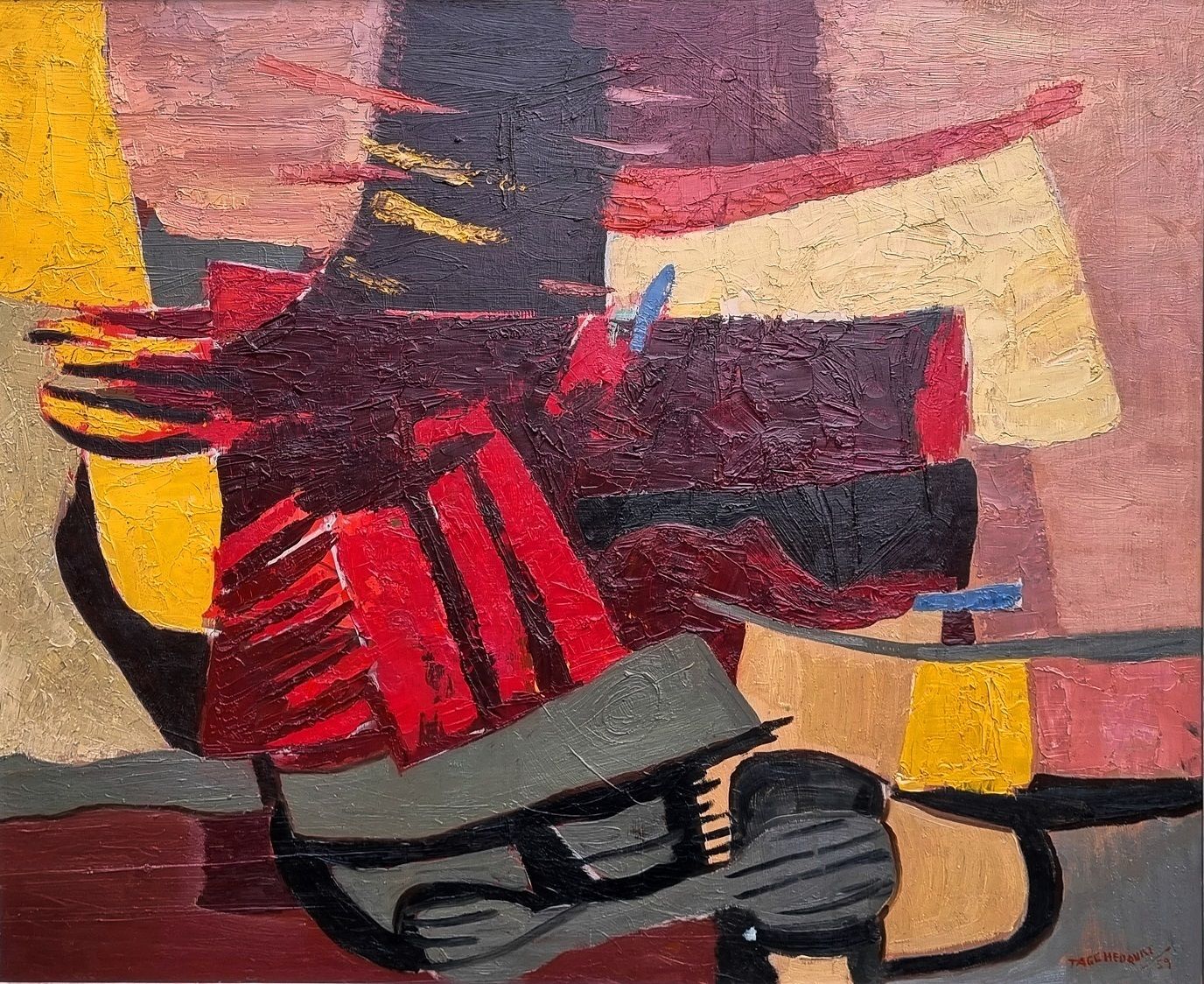 20th Century Swedish Art By Tage Hedqvist – Untitled Abstract (Oil Painting)