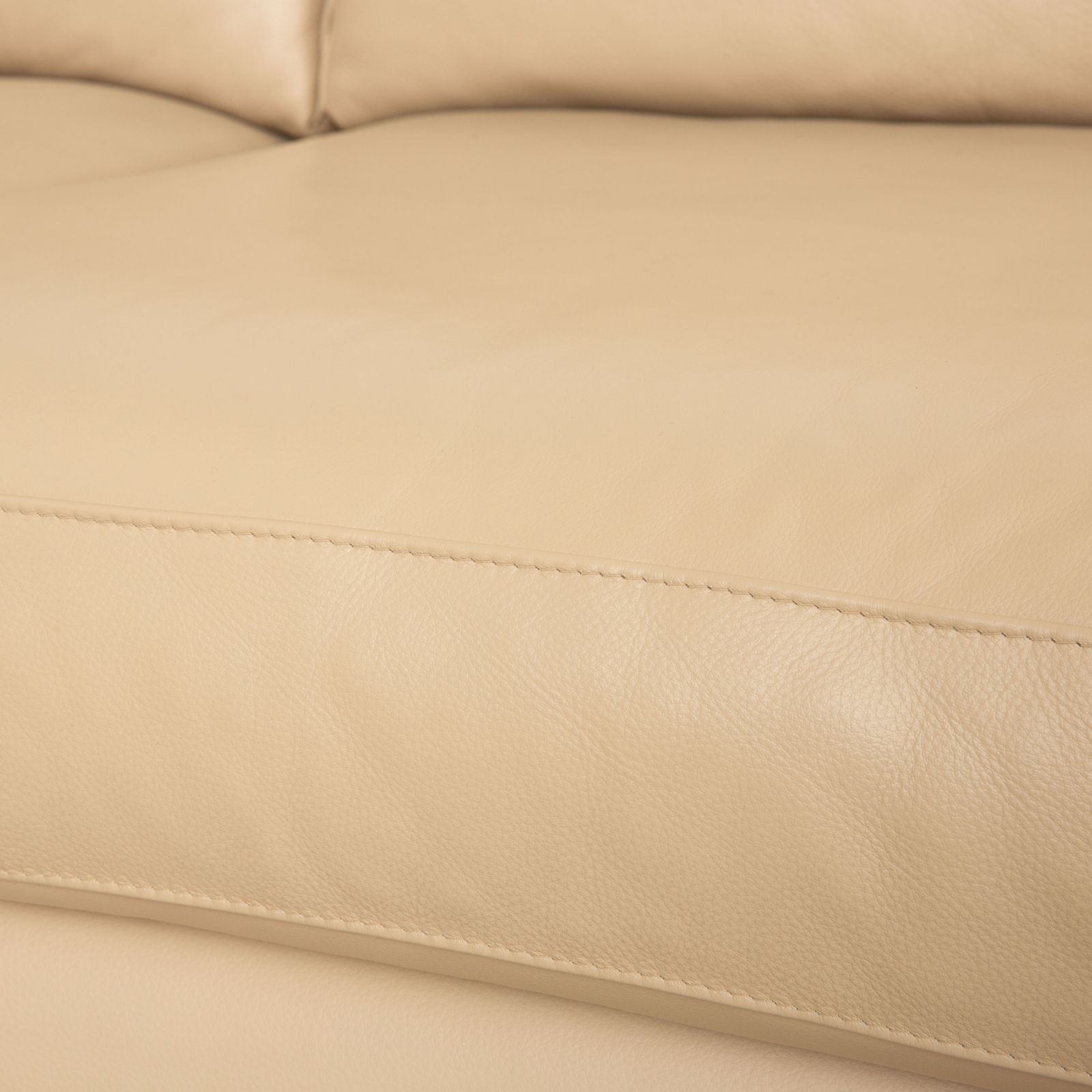 Canapé d'angle Machalke System Plus en cuir beige, récamière droite photo for sale