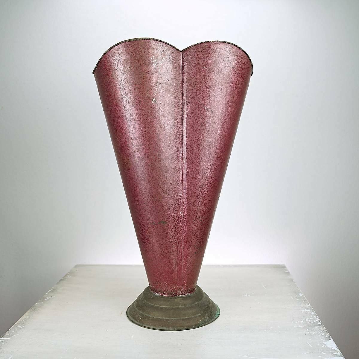 Deco Metal Umbrella Stand In Enamelled Sheet Metal