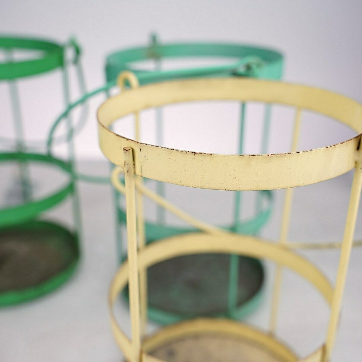 Lot Of Vintage Metal Candle Holders photo for sale