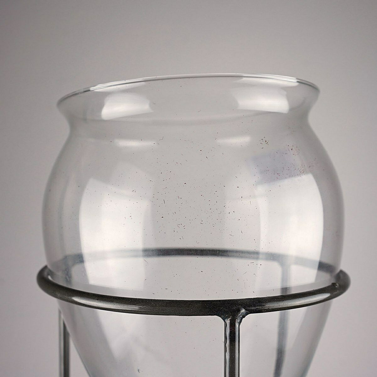 Glass Vase With Metal Pedestal photo furniture
