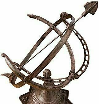 Antique Style Sundial – Vintage Garden Decoration, Iron photo for sale