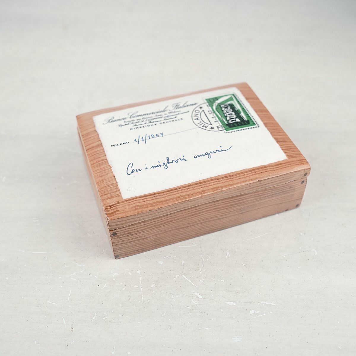 Rare Ceramic Jewelry/Object Holder, Banca Commerciale Italiana, 1957 Vintage