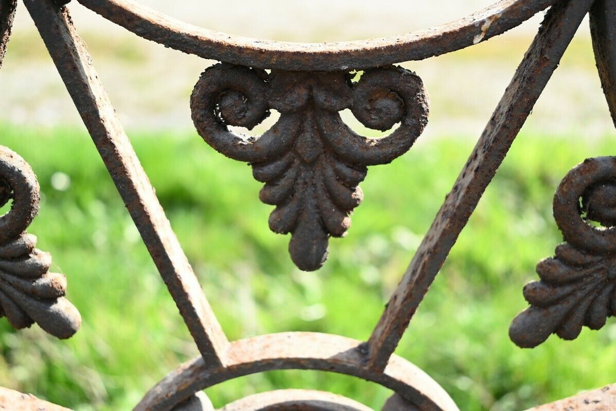 Wrought Iron And Cast Iron Window Railing – 2nd Part 18th Century photo vintage