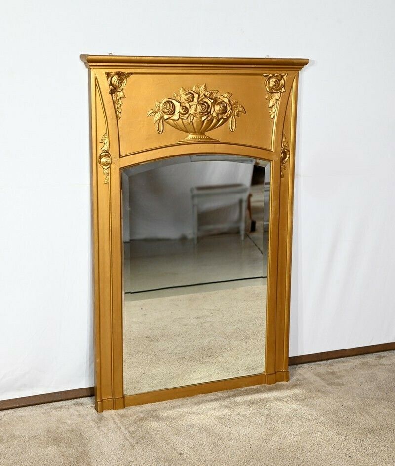 Wooden Mirror And Golden Staff, Louis XVI Style – 1930 photo for sale
