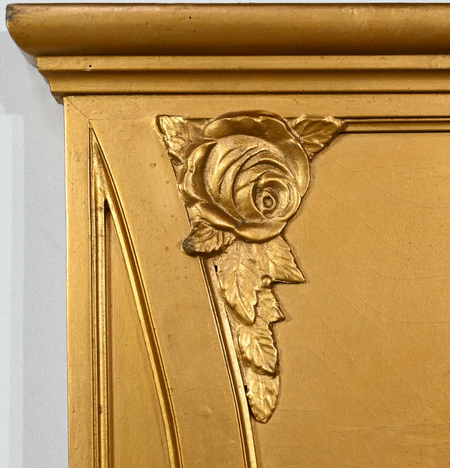 photo furniture Wooden Mirror And Golden Staff, Louis XVI Style – 1930