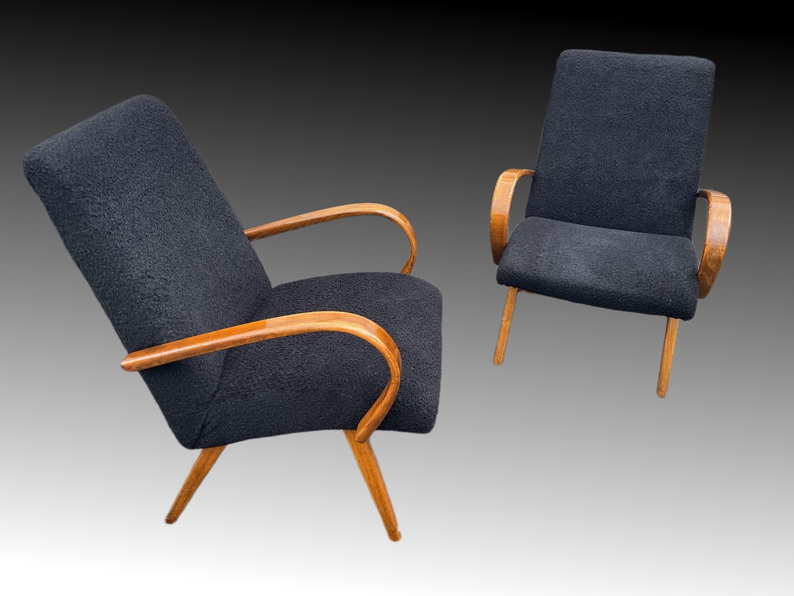 Model 53 Armchairs By Jaroslav Smidek For Ton, 1960s photo vintage
