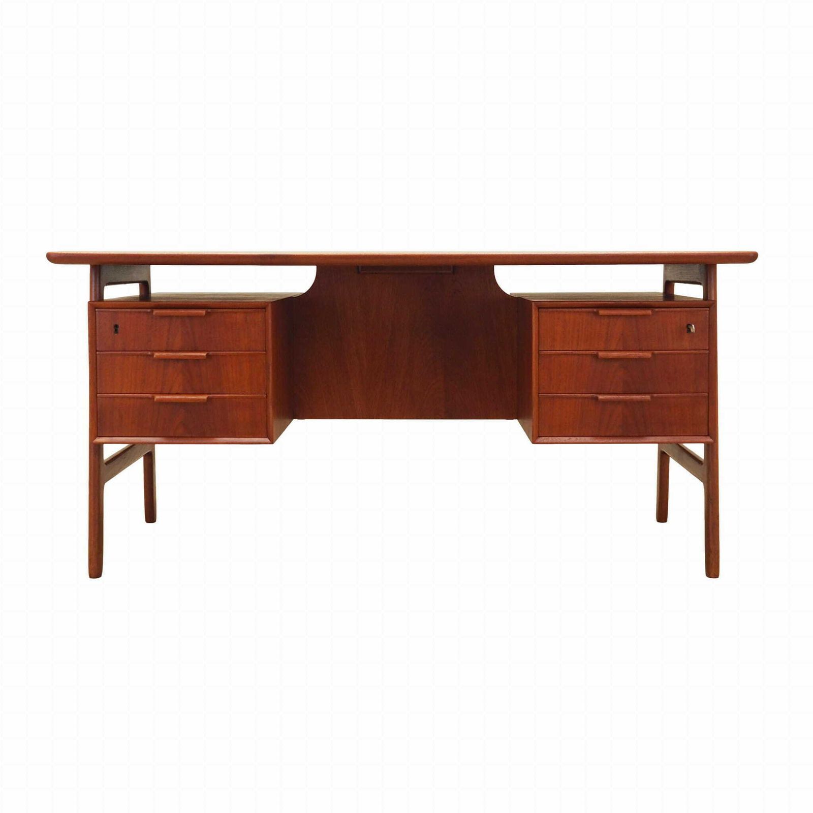 Teak Desk, Danish Design, 1970s, Manufacture: Omann Jun