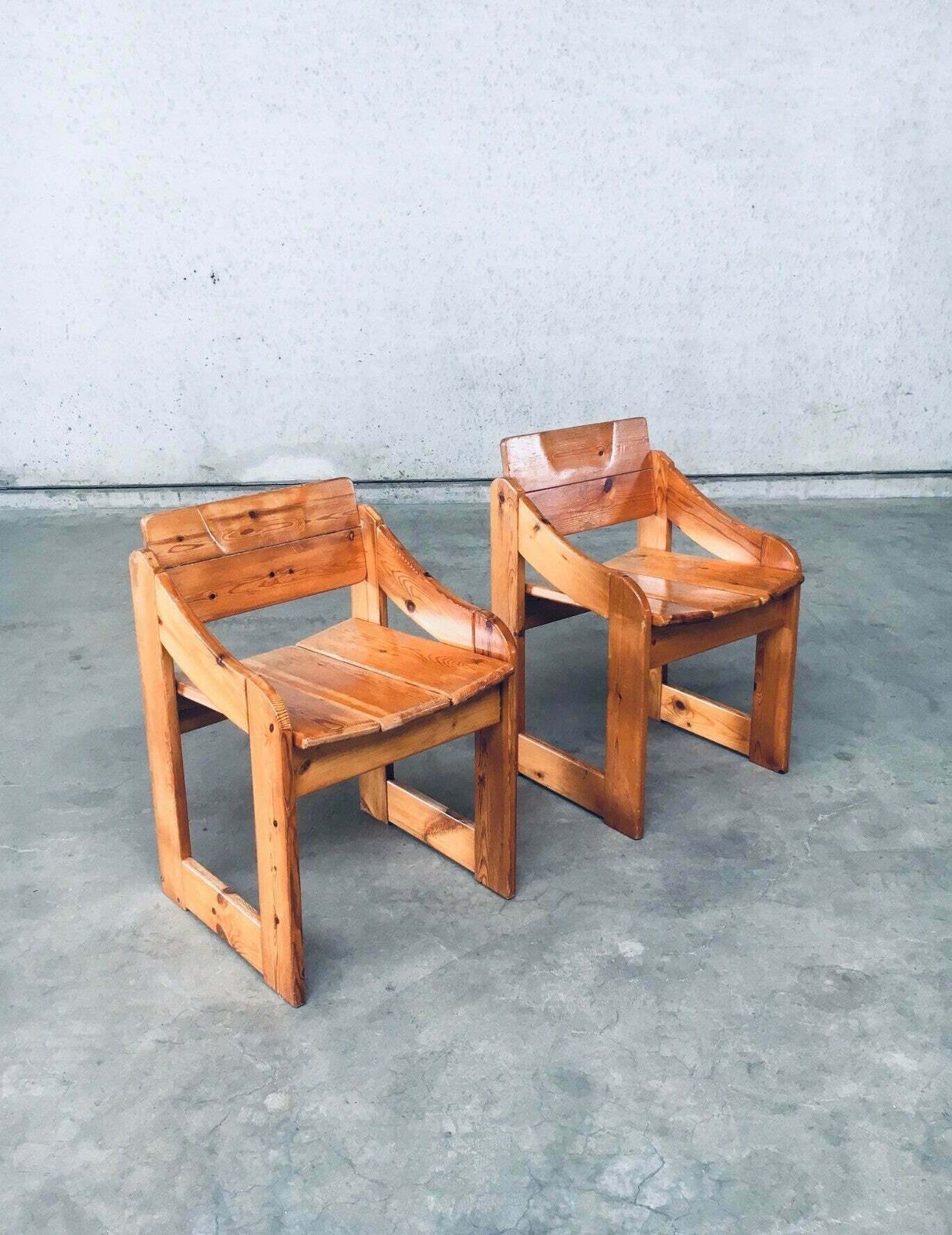 Scandinavisch Design Stoelen Van Grenenhout, Zweden, Ca. Jaren 1960 photo furniture