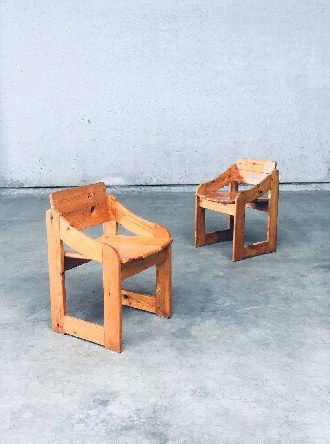 Scandinavian Design Pine Side Chair Set, Sweden 1960's photo 850.0