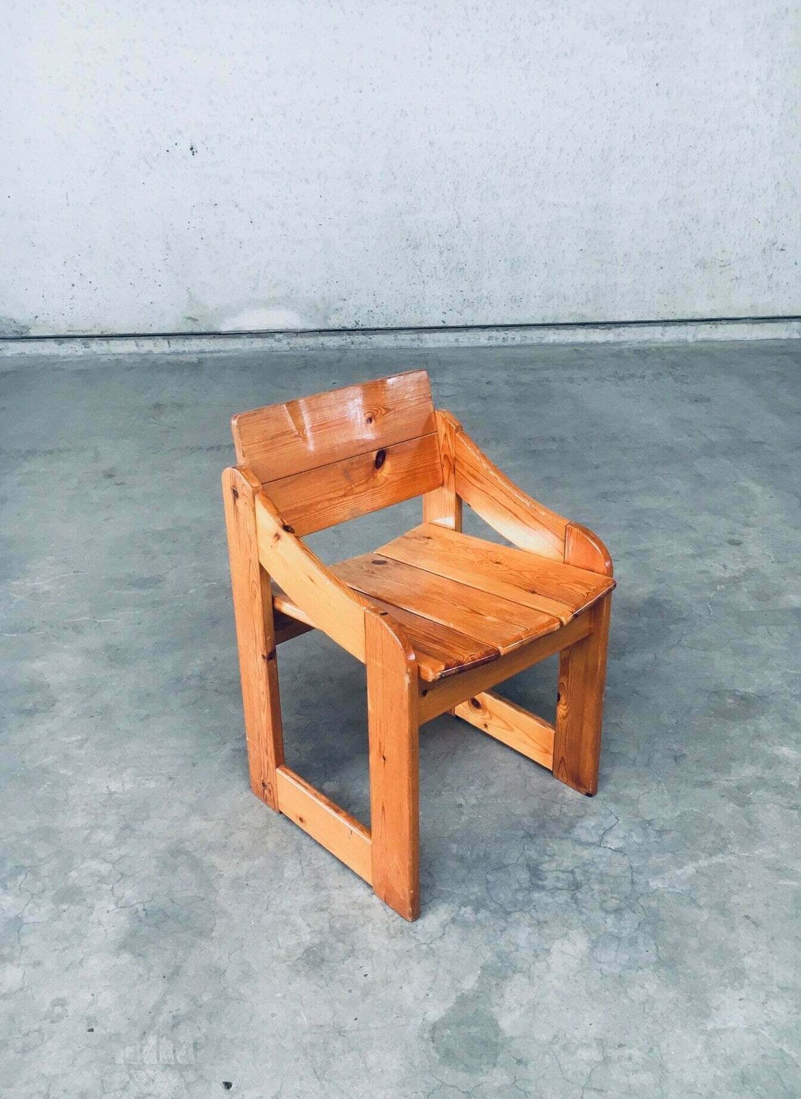 photo vinterior Scandinavian Design Pine Side Chair Set, Sweden 1960's