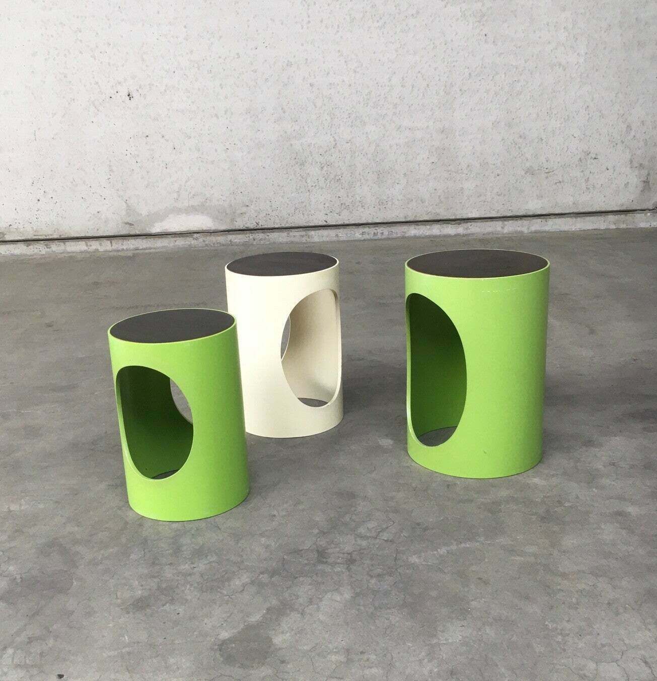 photo for sale Space Age Mid Century Modern Design Bijzettafelset Van Opal, Duitsland, Ca. Jaren 1960