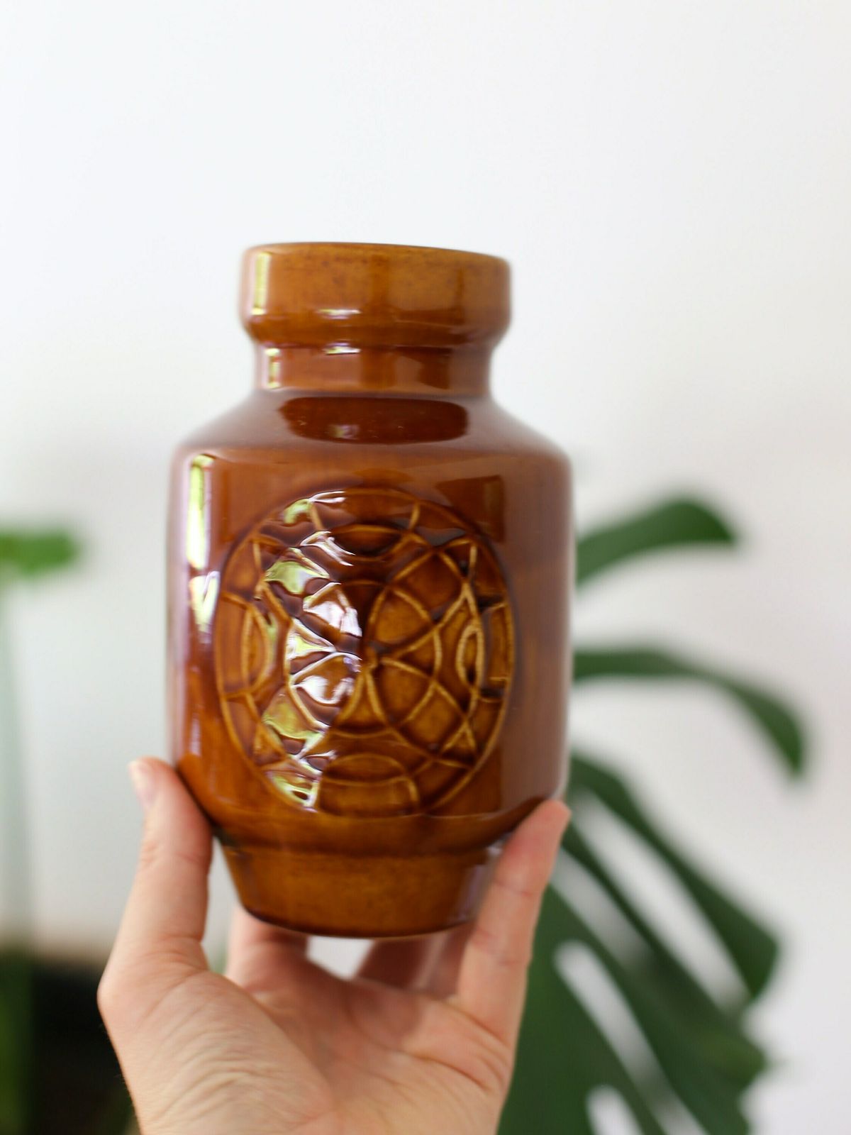 Mid Century Kil Liboje Yugoslavia Vintage Ceramic Vase / Space Age Fat Lava Pottery Vase / Made In Yugoslavia / Farmhouse Rustic Decor photo for sale