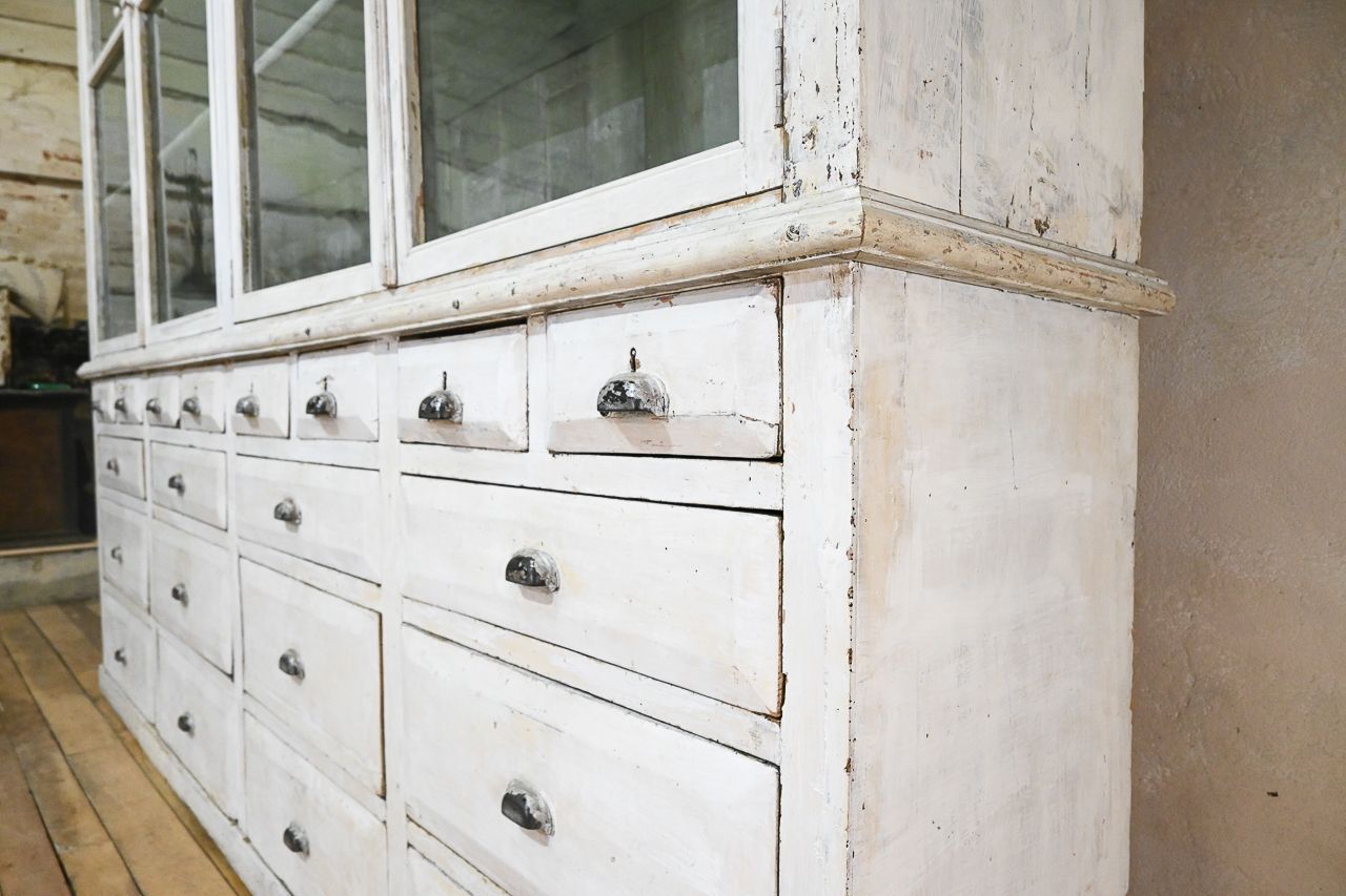 photo furniture 19th Century French Painted Glazed Bibliothèque Cabinet   Bookcase