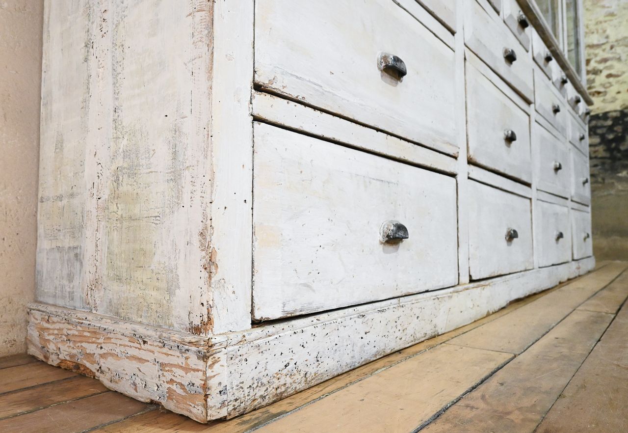 Furniture 19th Century French Painted Glazed Bibliothèque Cabinet   Bookcase photo